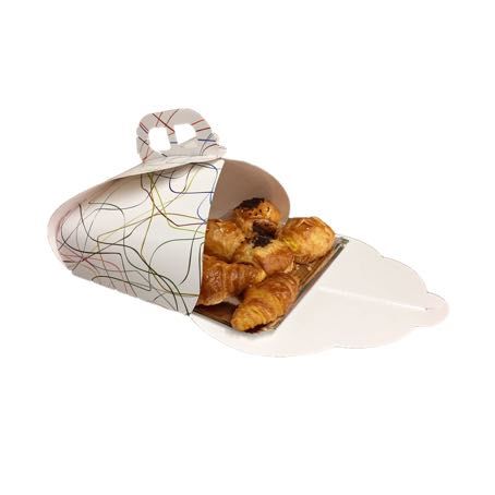 CAJAS CARTON FOLDING MARIPOSA CON ASA FONDO BLANCO 260x260mm PARA TARTAS