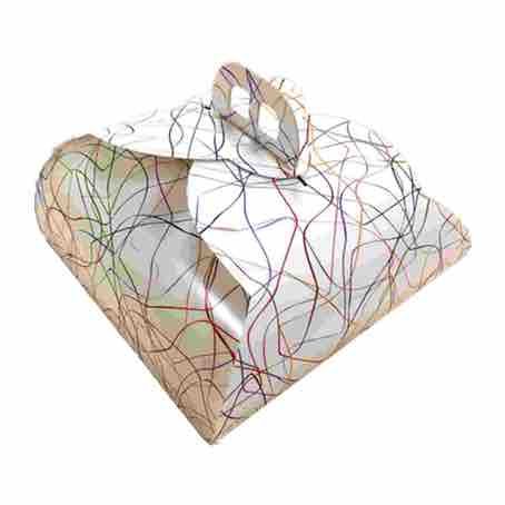 CAJAS CARTON FOLDING MARIPOSA CON ASA FONDO BLANCO 260x260mm PARA TARTAS