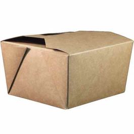 ENVASE AMERICANO PAIL PAK FOLDING KRAFT/PE MARRON 750cc 118X105X63mm PARA PRODUCTOS HUMEDOS fondo 105x90mm