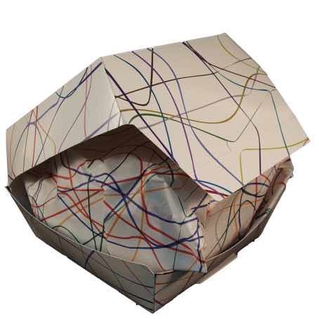 FORMATOS PAPEL ANTIGRASA STANDAR FONDO BLANCO 40gr 370X430mm PARA ENVOLVER HAMBURGUESAS